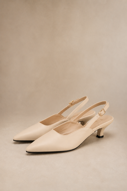 Nina - Slingback Kitten Heels