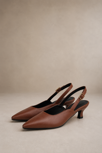 Nina - Slingback Kitten Heels