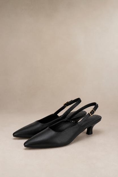 Nina - Slingback Kitten Heels